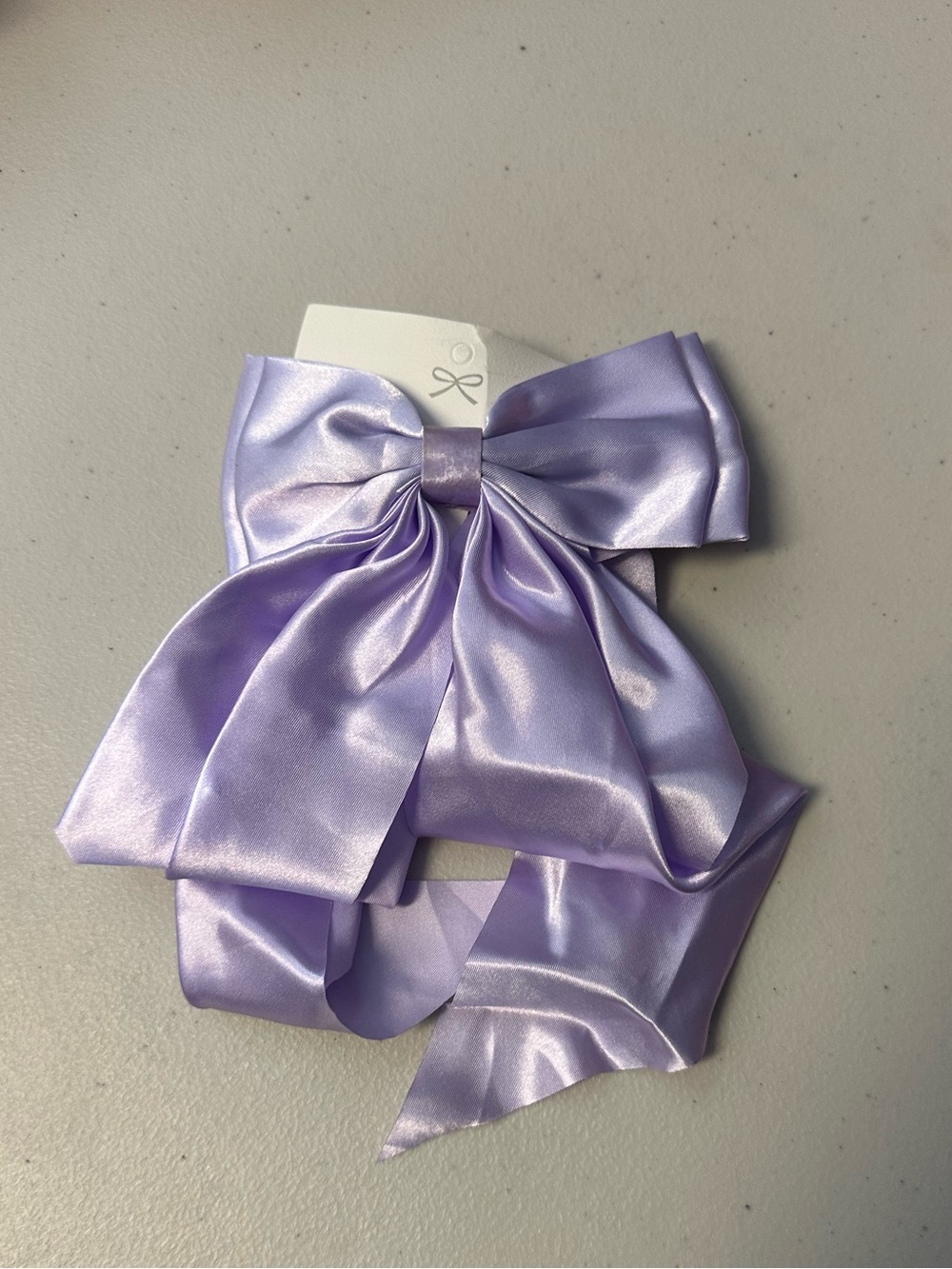Satin Lavender Hair Bow